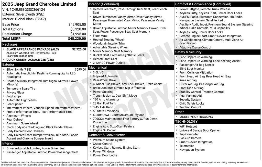 new 2025 Jeep Grand Cherokee car, priced at $39,148