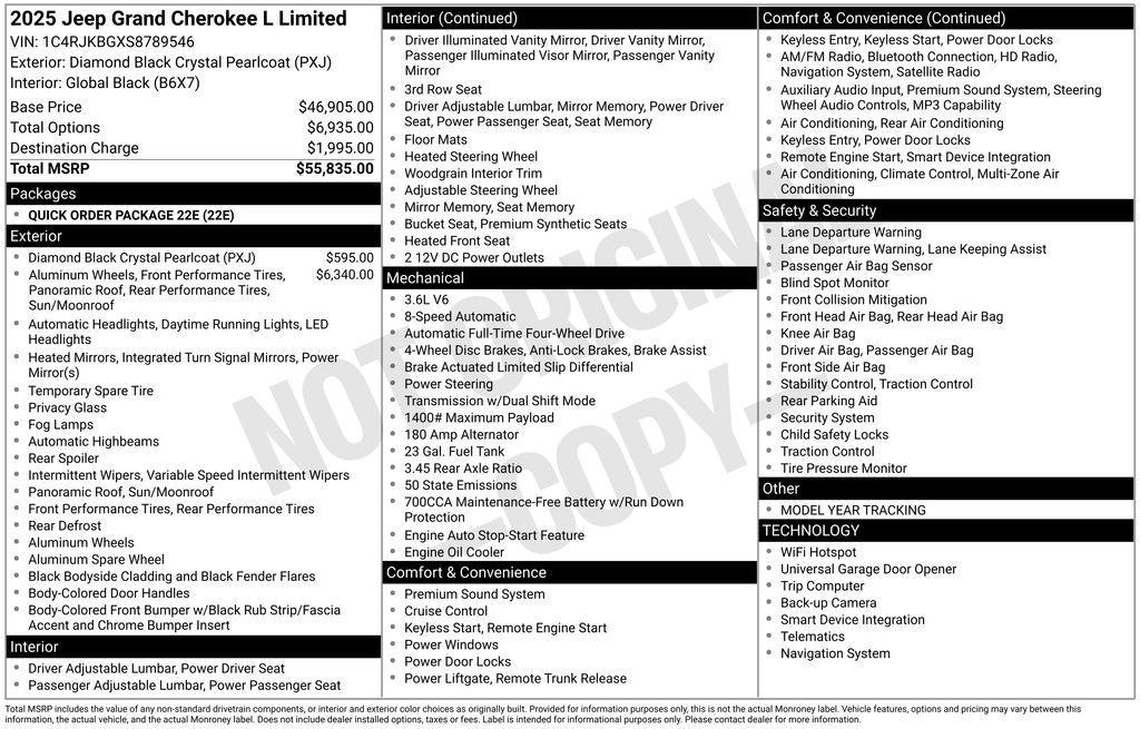 new 2025 Jeep Grand Cherokee L car, priced at $45,310