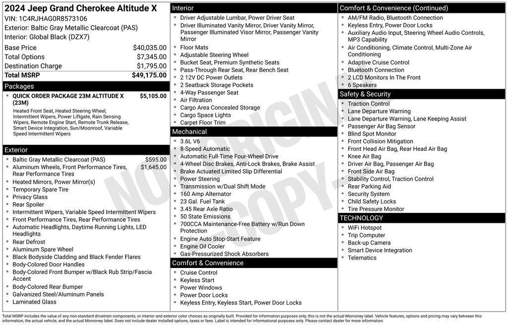 used 2024 Jeep Grand Cherokee car, priced at $34,111