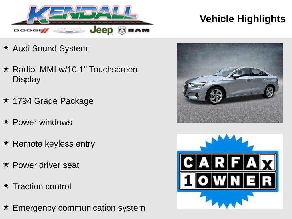 used 2024 Audi A3 car, priced at $22,396