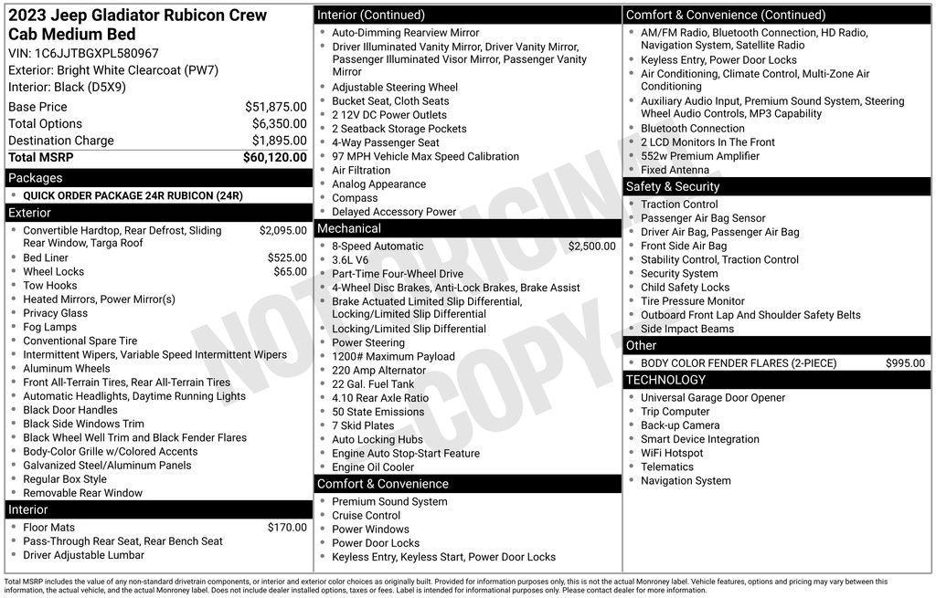 used 2023 Jeep Gladiator car, priced at $36,799
