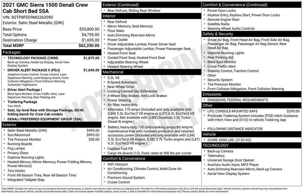 used 2021 GMC Sierra 1500 car, priced at $38,996