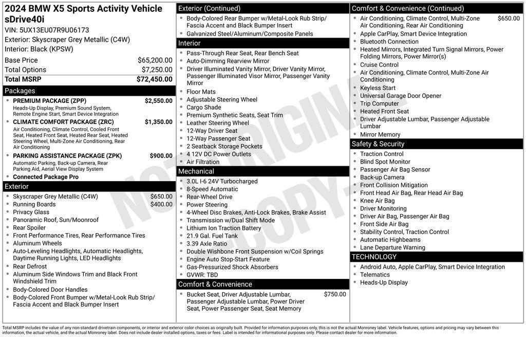 used 2024 BMW X5 car, priced at $55,799