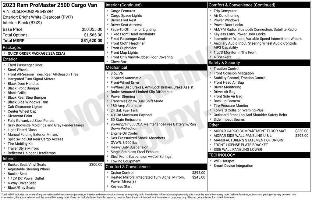 used 2023 Ram ProMaster 2500 car, priced at $33,359