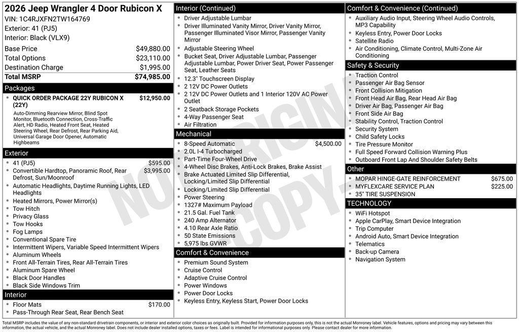 new 2026 Jeep Wrangler car