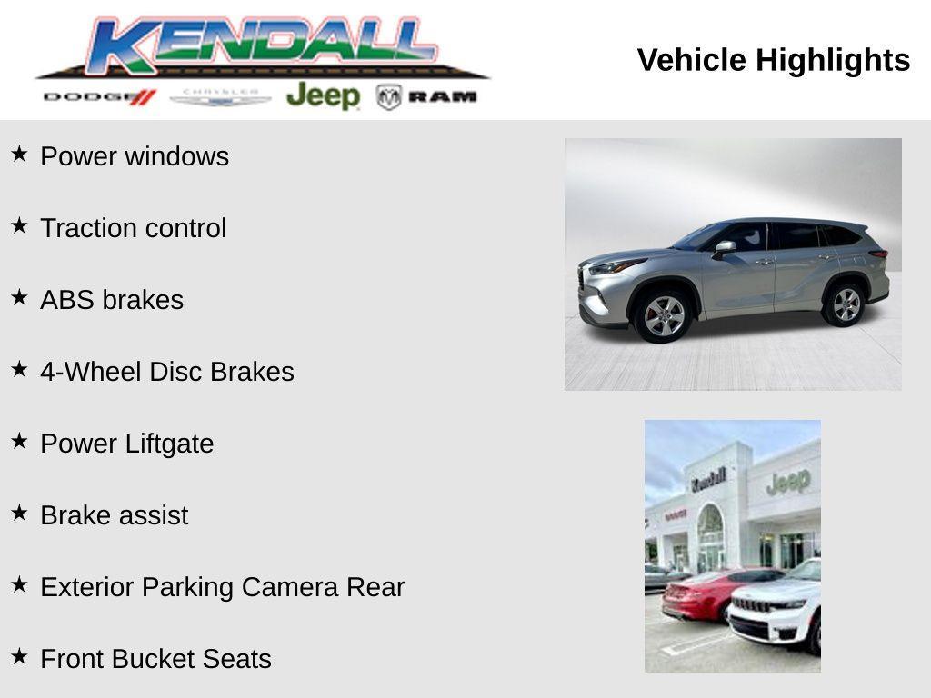 used 2021 Toyota Highlander car, priced at $19,977