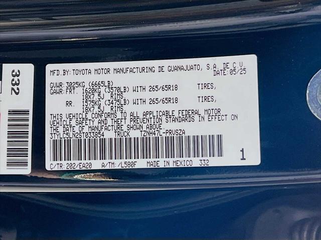 new 2025 Toyota Tacoma car, priced at $53,956