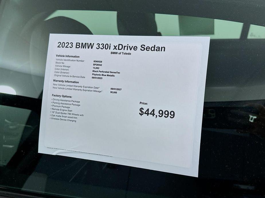 used 2023 BMW 330 car, priced at $34,499