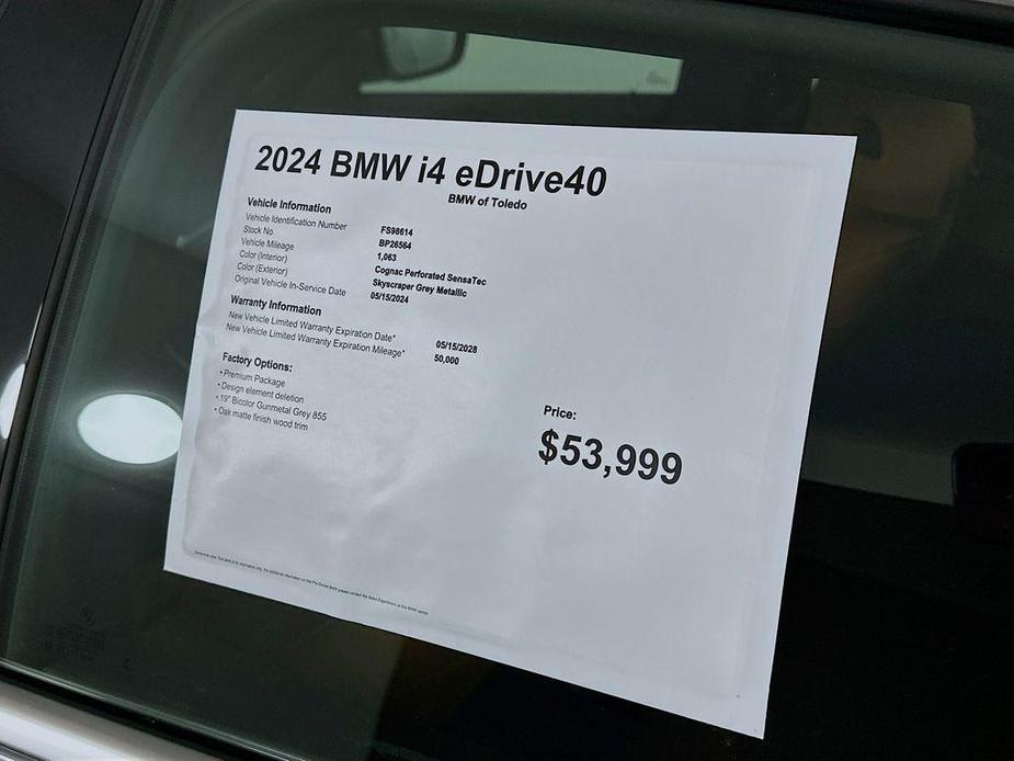 used 2024 BMW i4 Gran Coupe car, priced at $47,499