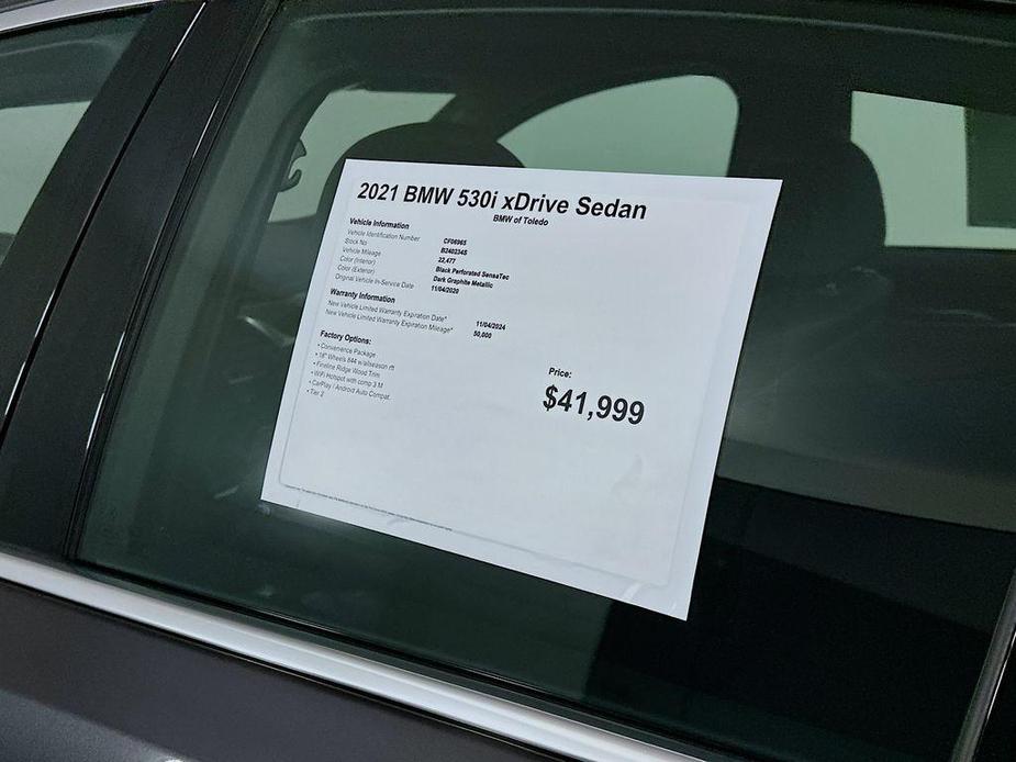 used 2021 BMW 530 car, priced at $35,499