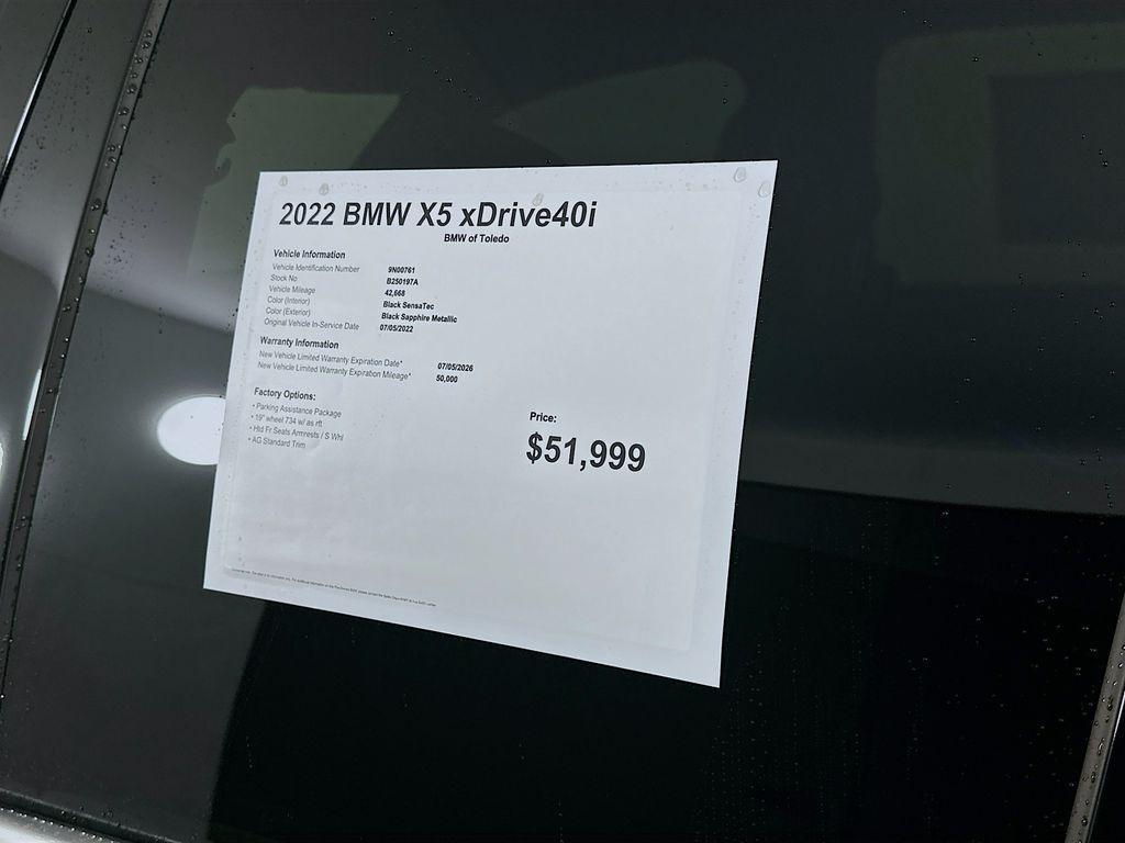 used 2022 BMW X5 car, priced at $45,999