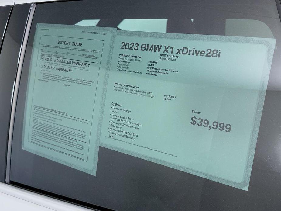 used 2023 BMW X1 car, priced at $36,999