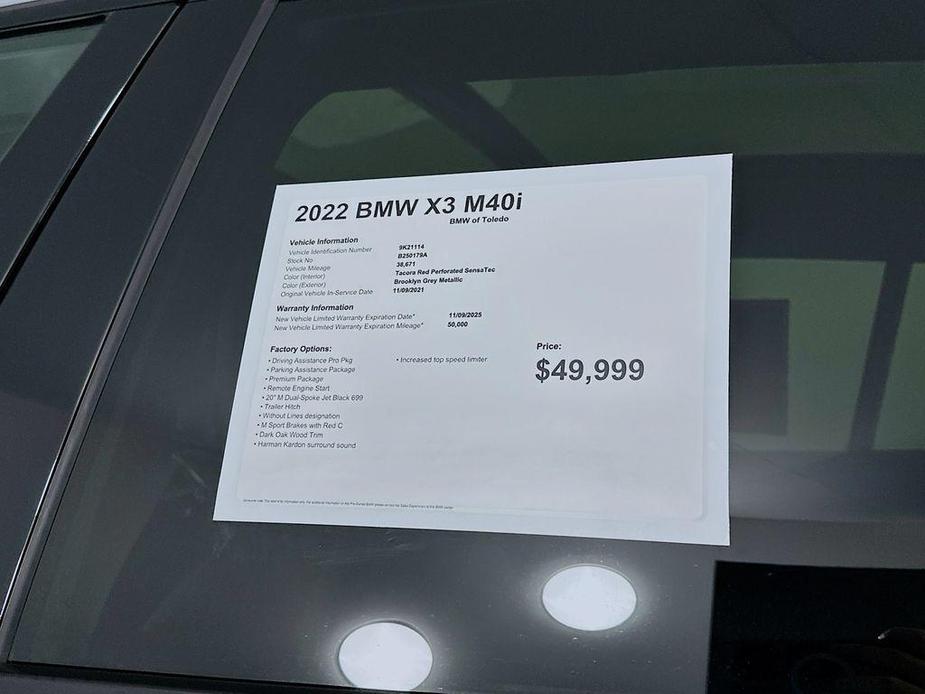 used 2022 BMW X3 car, priced at $45,999