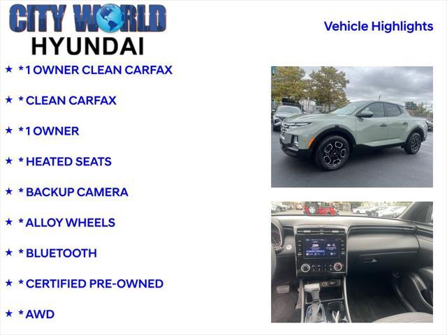 used 2022 Hyundai Santa Cruz car, priced at $23,379