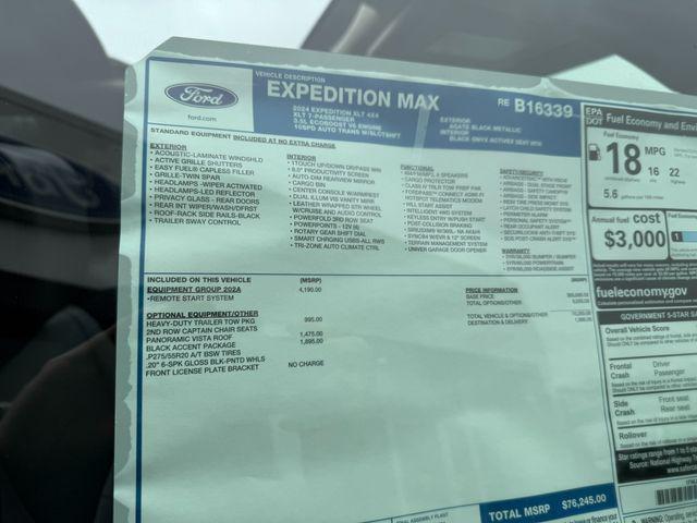 new 2024 Ford Expedition car, priced at $67,204