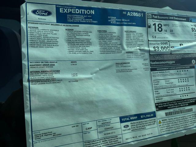 new 2024 Ford Expedition car, priced at $65,901