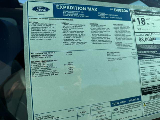 new 2024 Ford Expedition car, priced at $68,867