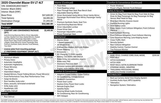 used 2025 Chevrolet Blazer EV car, priced at $36,999