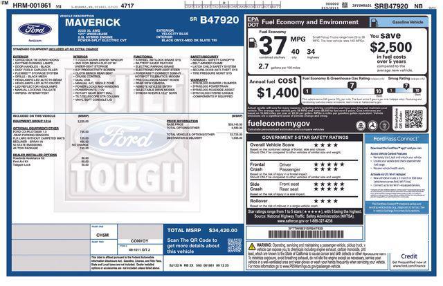 new 2025 Ford Maverick car, priced at $31,580