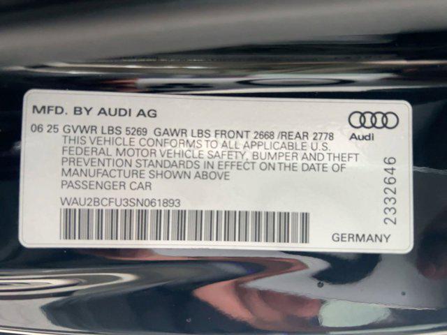 new 2025 Audi A5 car, priced at $52,961