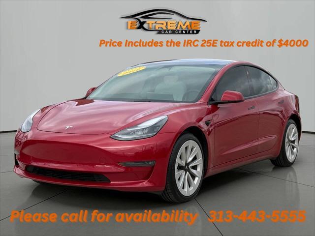 used 2022 Tesla Model 3 car, priced at $20,995