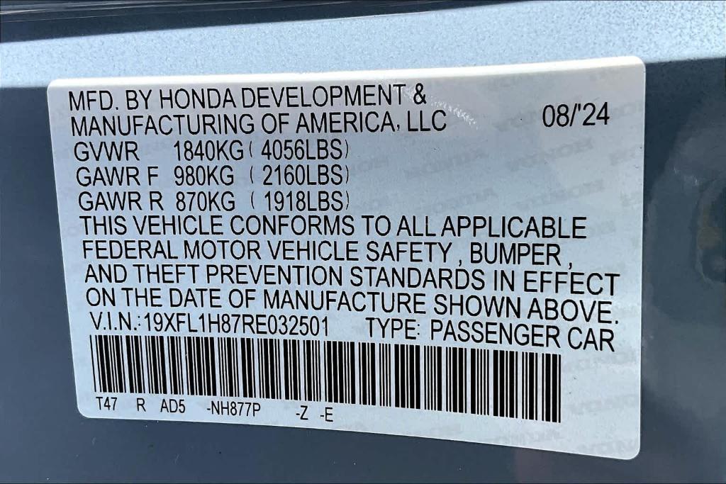 new 2024 Honda Civic car, priced at $33,000