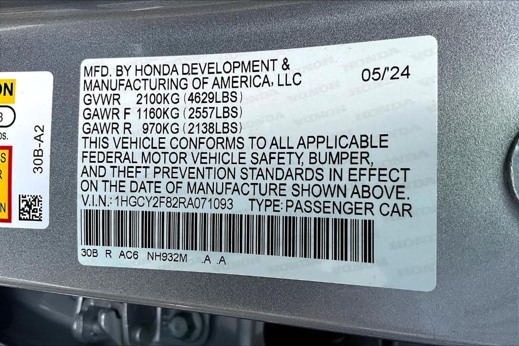 new 2024 Honda Accord Hybrid car, priced at $39,985