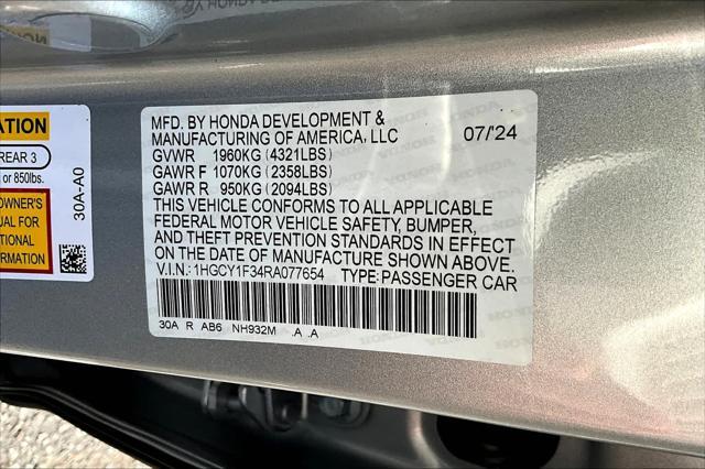 new 2024 Honda Accord car, priced at $31,005