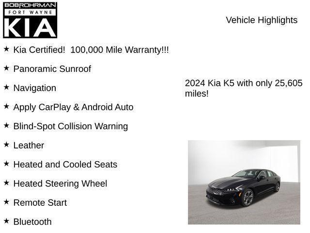 used 2024 Kia K5 car, priced at $26,763