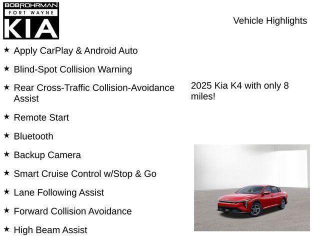 new 2025 Kia K4 car, priced at $23,396