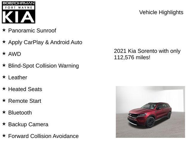 used 2021 Kia Sorento car, priced at $19,440
