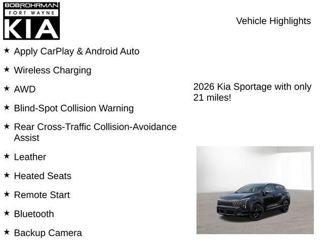 new 2026 Kia Sportage car, priced at $33,192