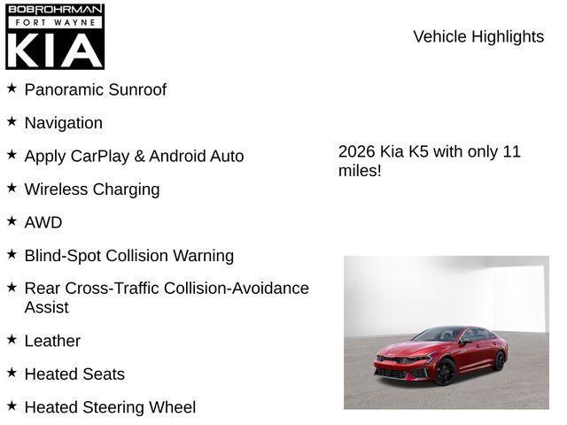 new 2026 Kia K5 car, priced at $32,673