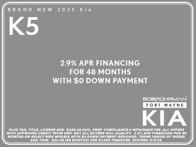 new 2025 Kia K5 car, priced at $29,339