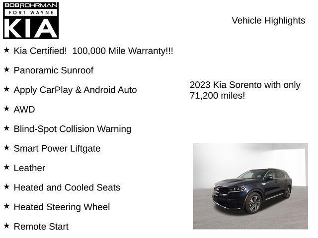 used 2023 Kia Sorento Hybrid car, priced at $27,200