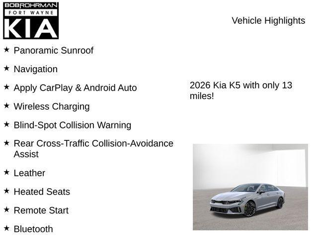 new 2026 Kia K5 car, priced at $34,800