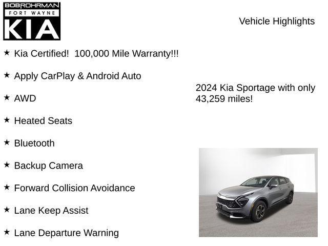 used 2024 Kia Sportage car, priced at $23,170