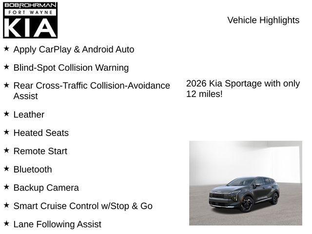 new 2026 Kia Sportage Hybrid car, priced at $32,726