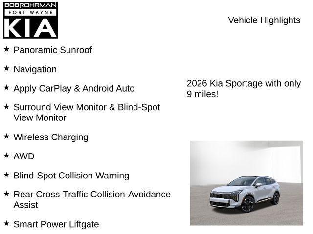new 2026 Kia Sportage car, priced at $37,400