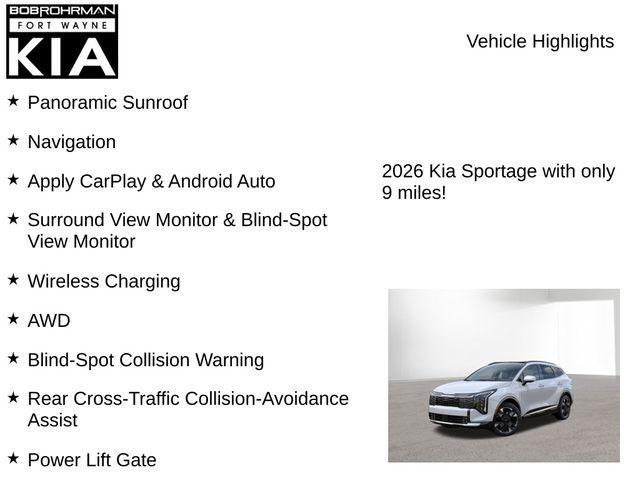 new 2026 Kia Sportage car, priced at $38,263