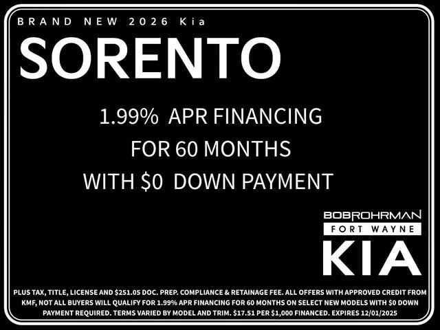 new 2026 Kia Sorento car, priced at $37,083