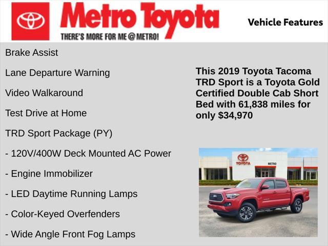used 2019 Toyota Tacoma car, priced at $34,970