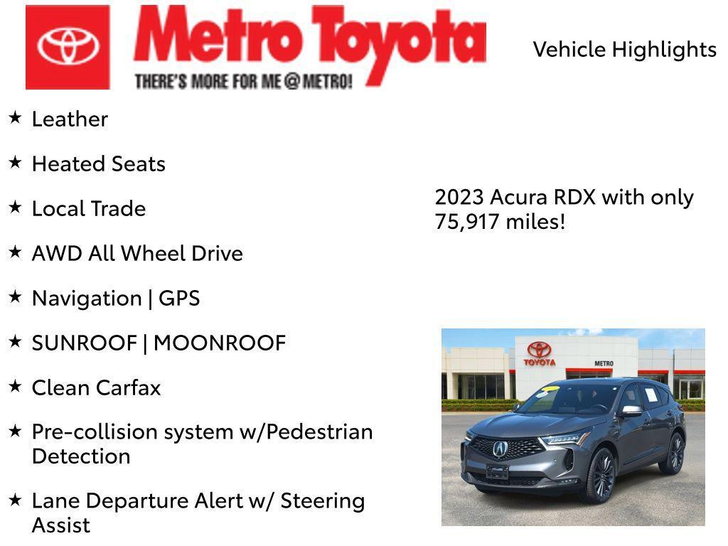 used 2023 Acura RDX car, priced at $34,970