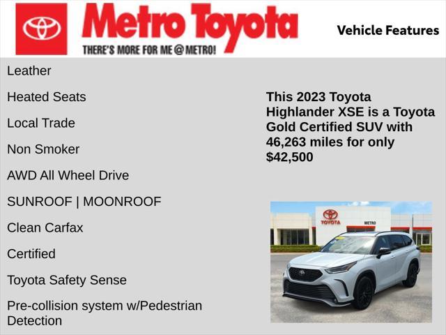 used 2023 Toyota Highlander car, priced at $42,500