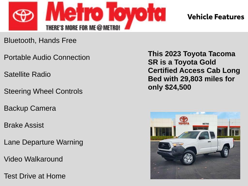 used 2023 Toyota Tacoma car, priced at $24,500