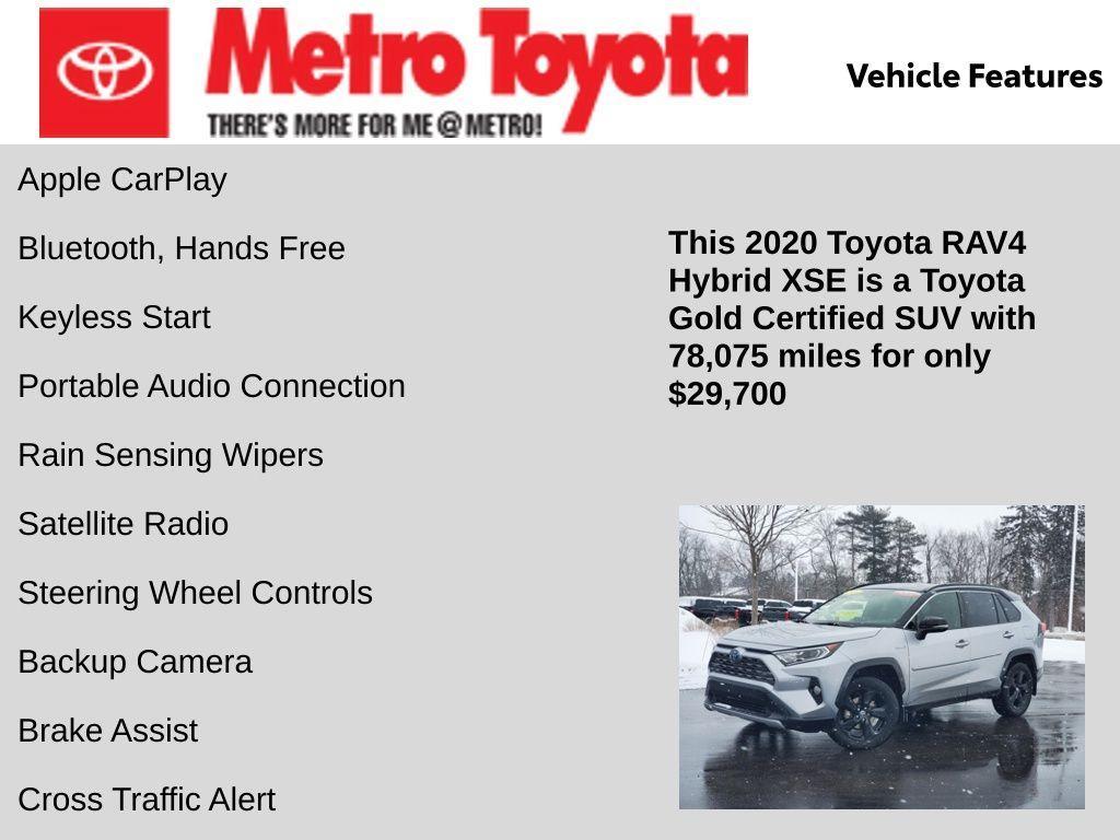 used 2020 Toyota RAV4 Hybrid car, priced at $29,700