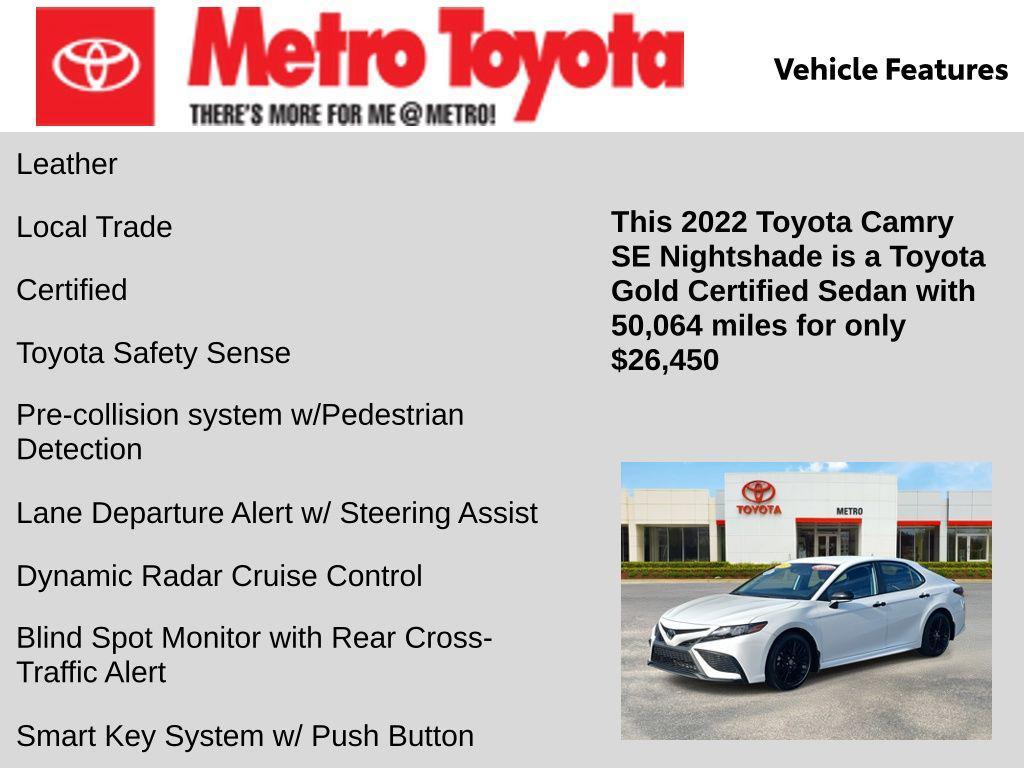 used 2022 Toyota Camry car, priced at $26,450