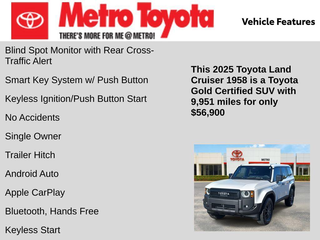 used 2025 Toyota Land Cruiser car, priced at $56,900