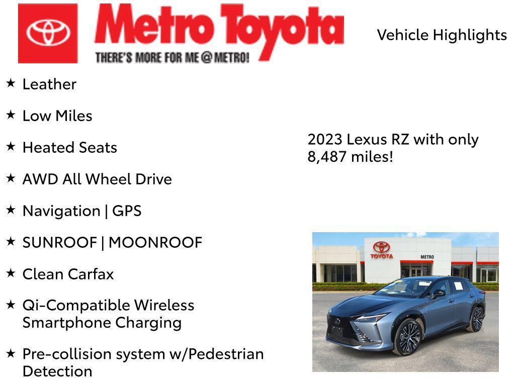 used 2023 Lexus RZ 450e car, priced at $37,750