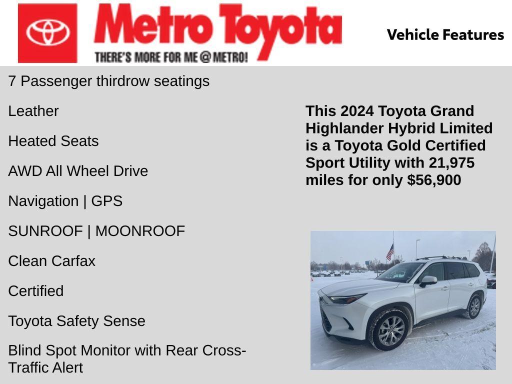 used 2024 Toyota Grand Highlander Hybrid car, priced at $56,900